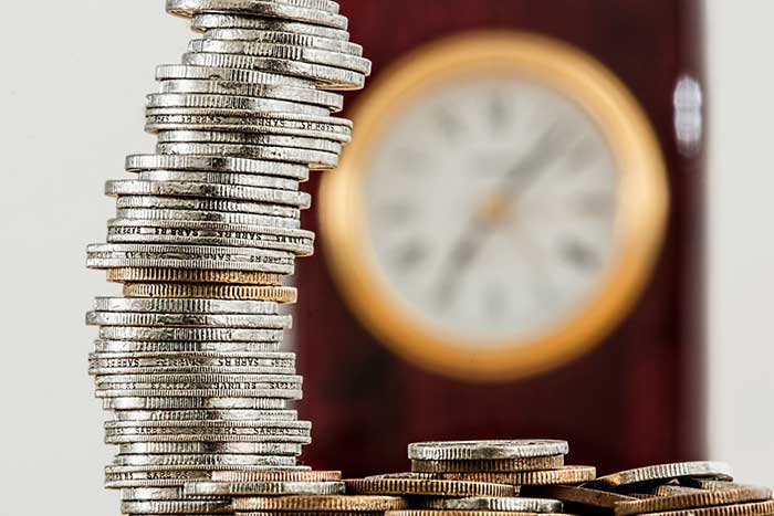 The assembled coin near clock at New Westminster ,BC