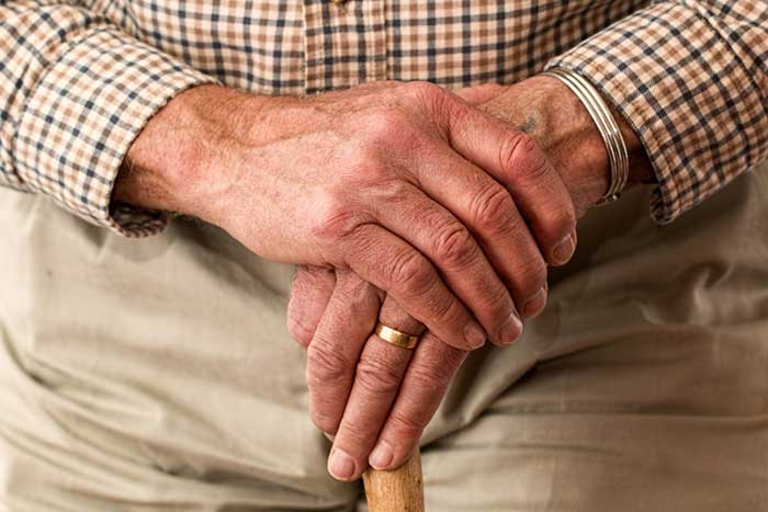 The man standing with holding hand at New Westminster, BC